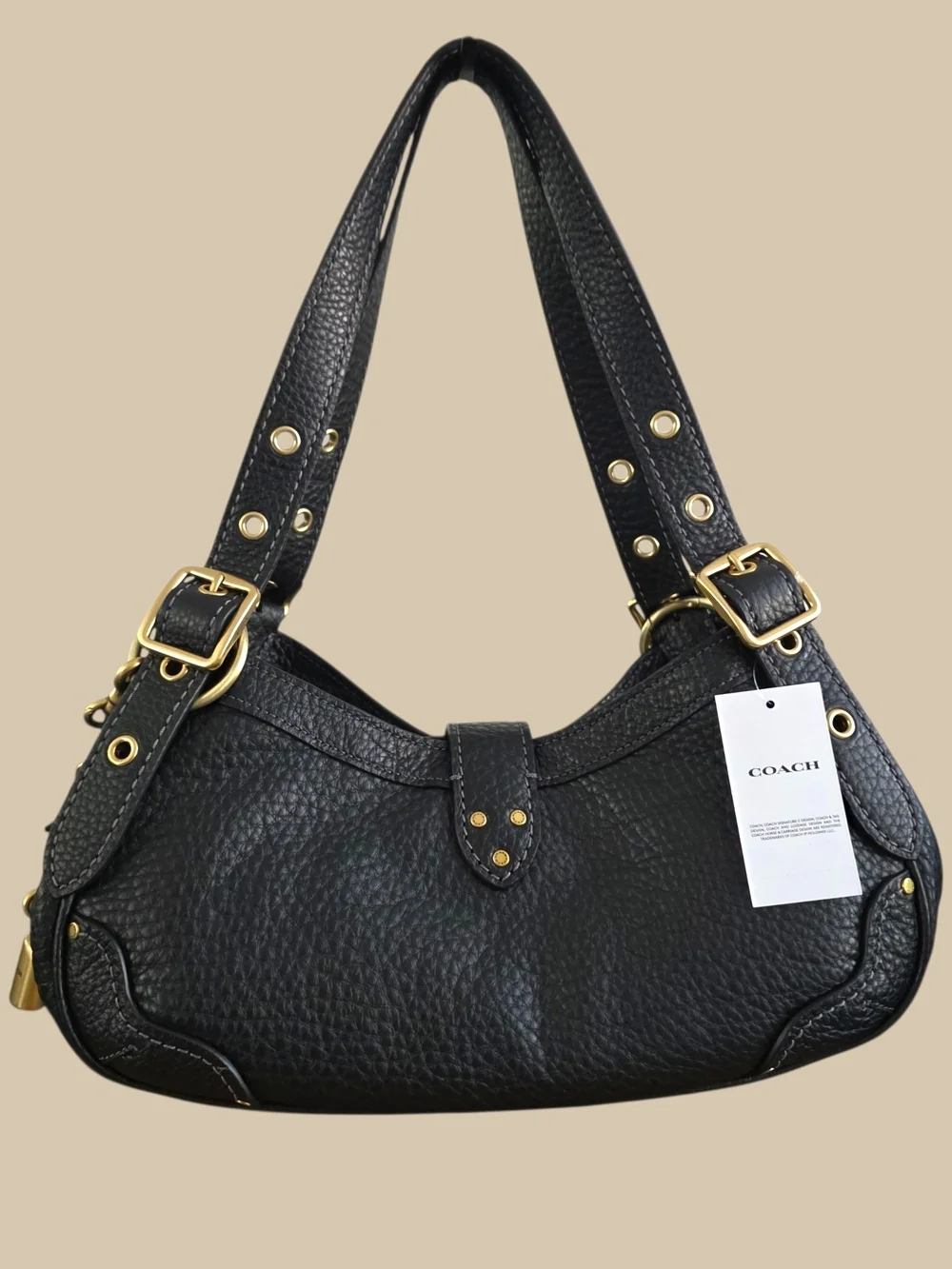 COACH Drifter Shoulder Bag 31 Brass Black NEW